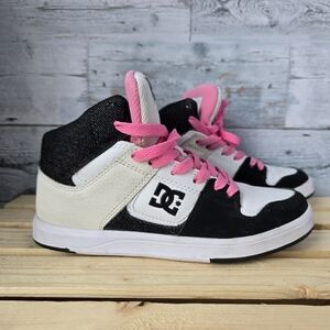 DC Cure High Top Sneaker Pink Black Womens 5.5